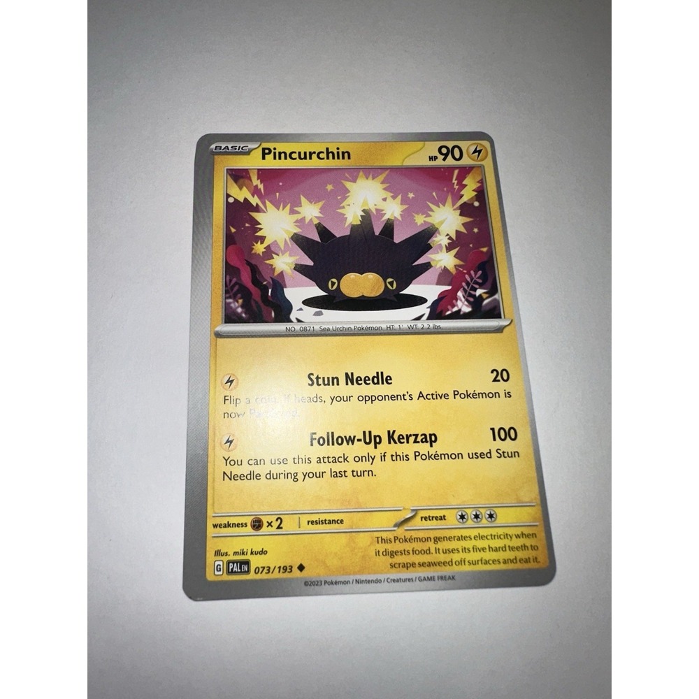 Pincurchin 073/193 MISCUT ERROR ALIGNMENT DOT - Uncommon - MP NON HOLO - Picture 5 of 14